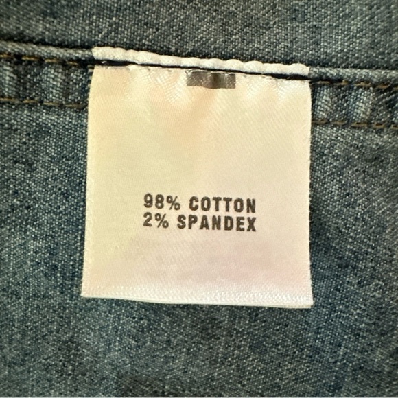 Vintage St John Sport Small Denim Rhinestones Bead Gold Monogram Buttons Jacket - Picture 15 of 16